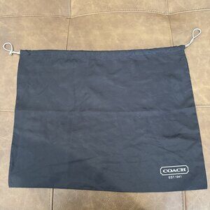 EXCELLENT CONDTN- Coach Brown Satin Drawstring Dust bag 19”Length x 15”Height